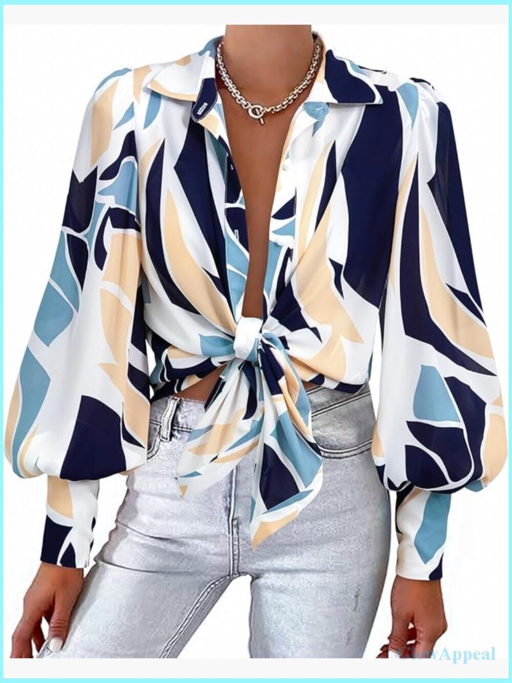 Dressy Casual Button Down Long Sleeve Blouse for Women